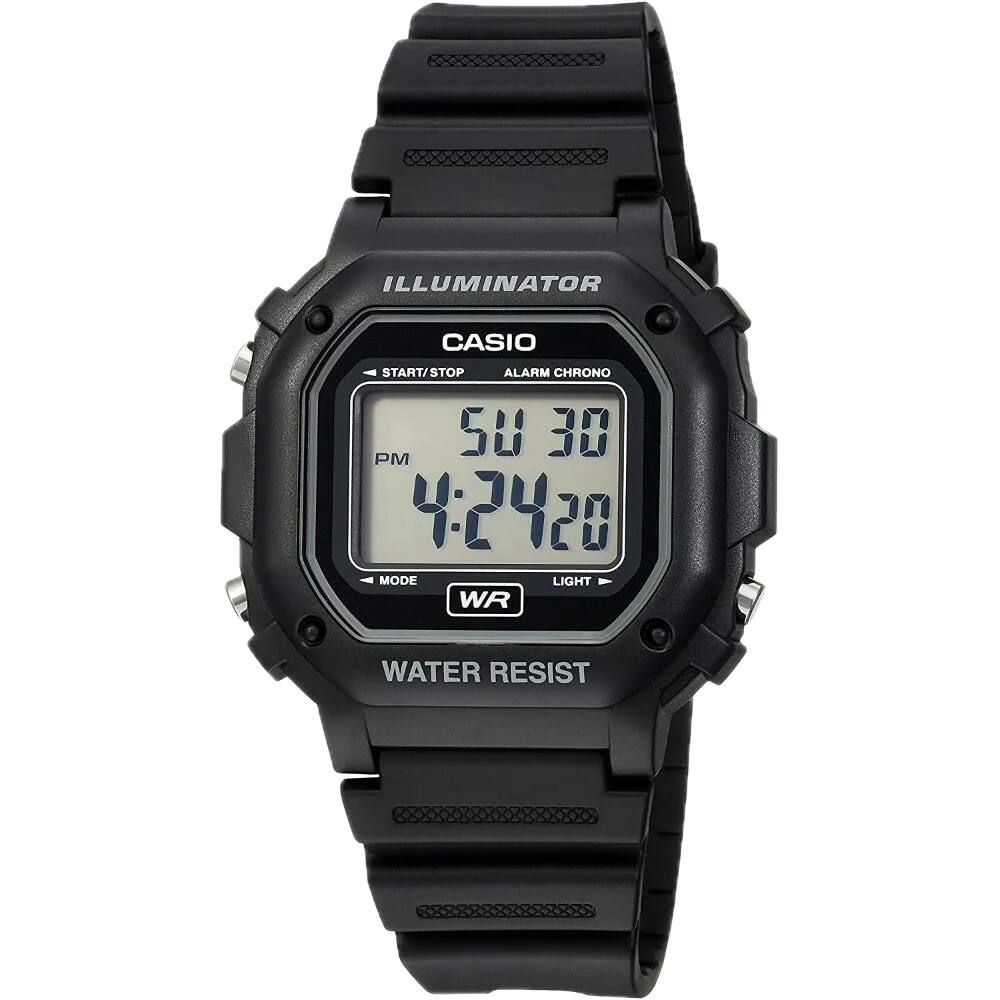 Casio - Men's Illuminator Digital Watch with Strap - F-108WH-1ACF - Black