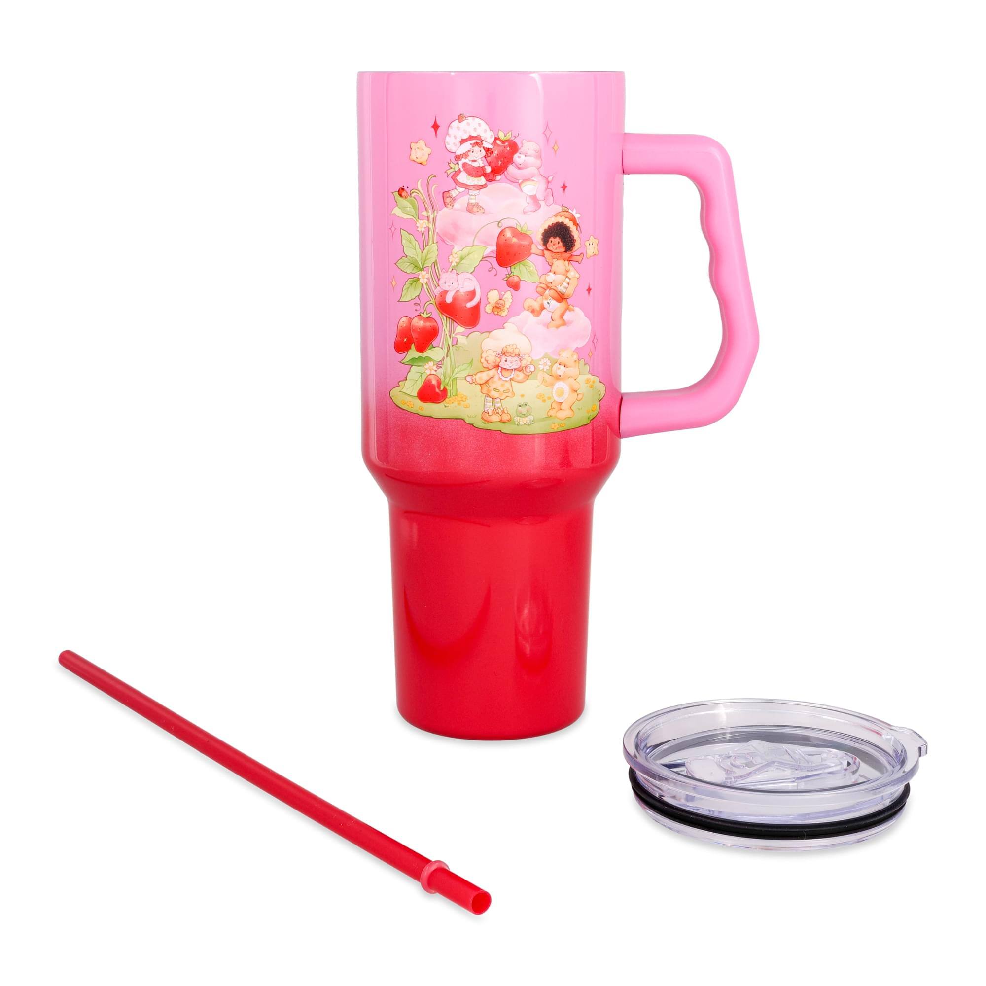 Alt View 10. Silver Buffalo - Care Bears x Strawberry Shortcake 40-Ounce Stainless Steel Tumbler - Pink.