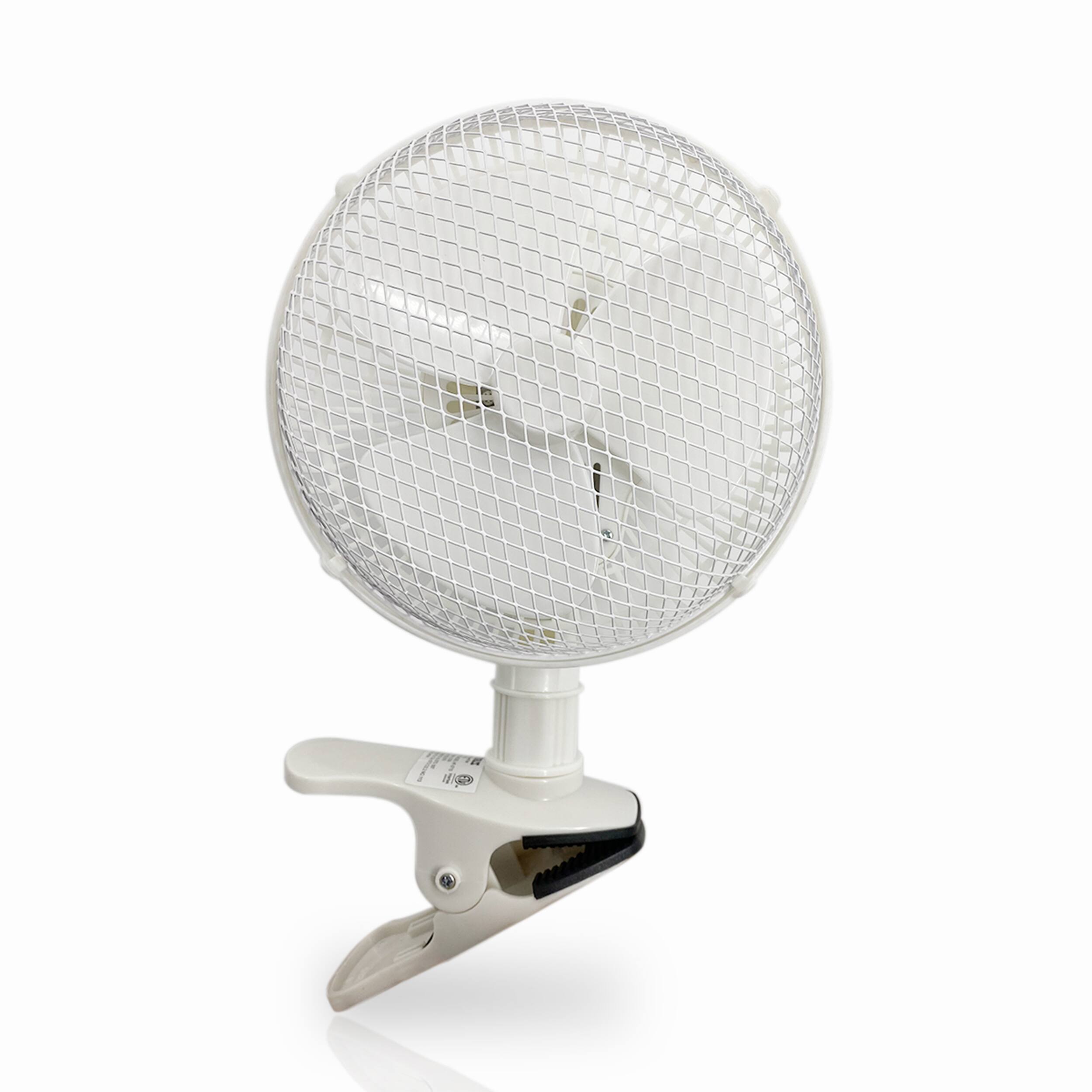 Front. Optimus - Optimus 7 in. Personal Clip-on Fan in White - White.