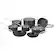 Front. Cuisinart - Chef's Classic Hard Anodized 14 Piece Cookware Set 66-14N - Black.