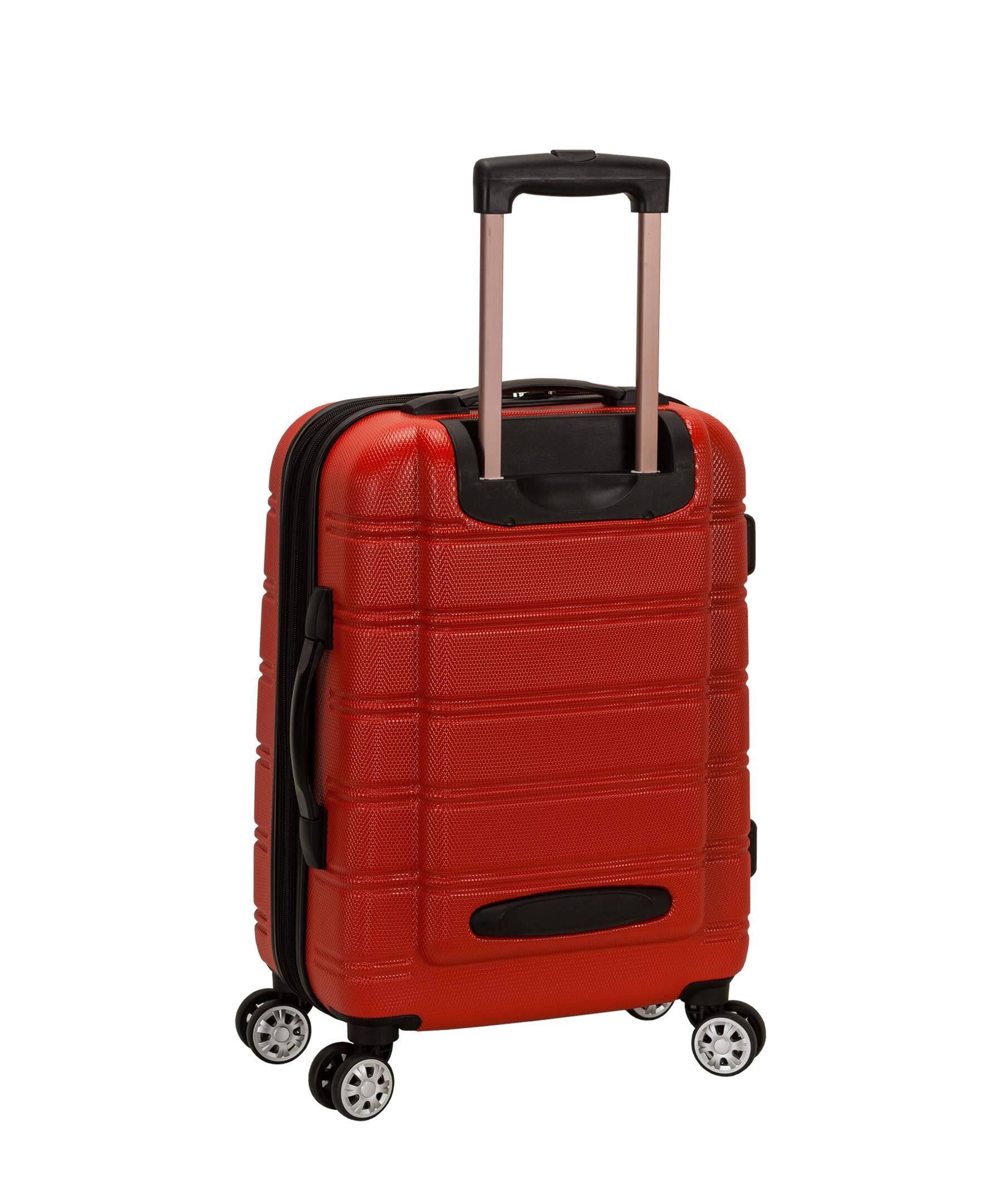 Back. Fabibe - Melbourne Hardside Expandable Spinner Wheel Luggage Red Carry-on 20-inch 22"X13. 5"x9" (with wheels)Carry-On meets - Default.