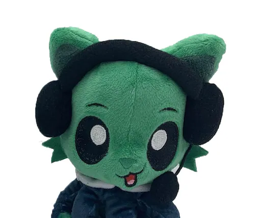 Front. Tentacle Kitty - Tentacle Kitty First Responders & Essentials Plush Accessory | Headset - Black.
