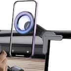 Front. Esoulk - Universal Magnetic Tesla Monitor Mount Car Phone Holder Magsafe Compatible For iPhone 17 16 15 14 13 Pro Max - Black.