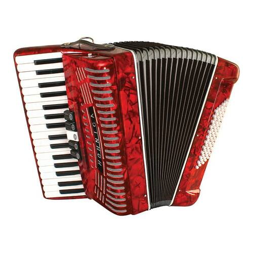 Angle. Hohner - Hohner Accordions Hohnica 1305-RED 34-Key Entry-Level Piano Accordion (Red).