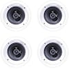 Front. Klipsch - R-1650-C In-Ceiling Speaker - White (4-Pack) Bundle.