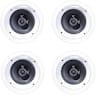 Klipsch - R-1650-C In-Ceiling Speaker - White (4-Pack) Bundle