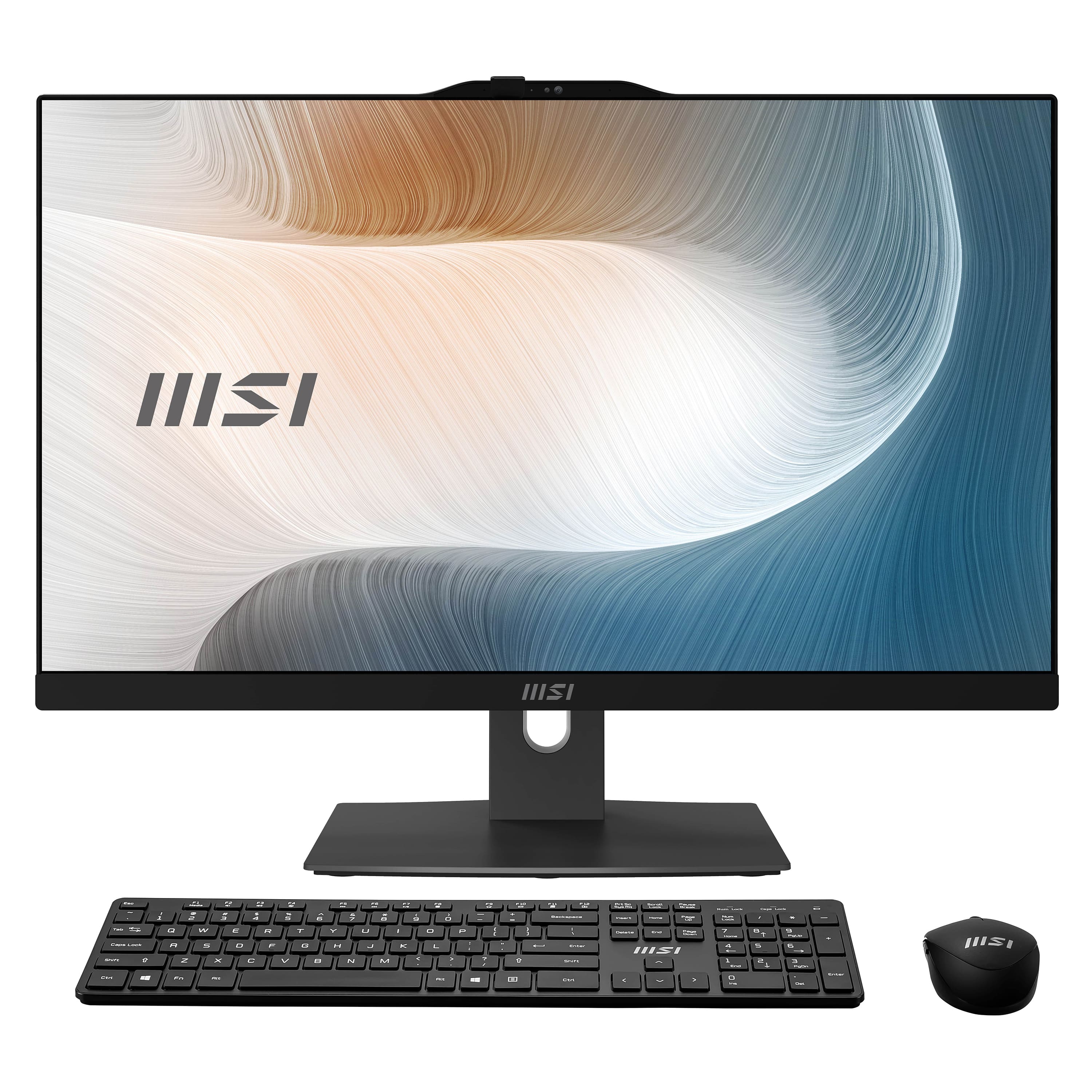 Front. MSI - Modern AM242TP 11M 23.8" Touch-Screen All-In-One - Intel Core i7 - 16 GB Memory - 512 GB SSD - Black.