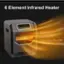 6 Element Infrared Heater High 79% Ultra-efficient More safe Last a long life cycle