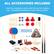 ALL ACCESSORIES INCLUDED
Over 50 accessories come with this set for endless fun - everything needed to enjoy various games.