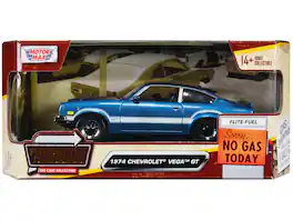 1974 Chevrolet Vega GT Blue Metallic with White Stripes "Forgotten Classics" Series 1/24 Diecast Model Car by Motormax