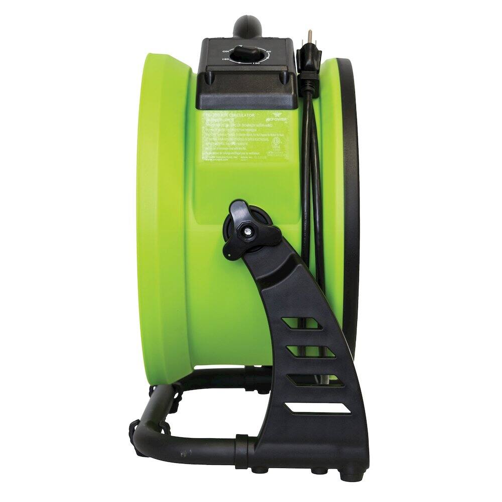 Alt View 7. XPOWER - 1300 CFM 4 Speed Portable 13" Professional Grade Air Circulator Utility Fan - Green.