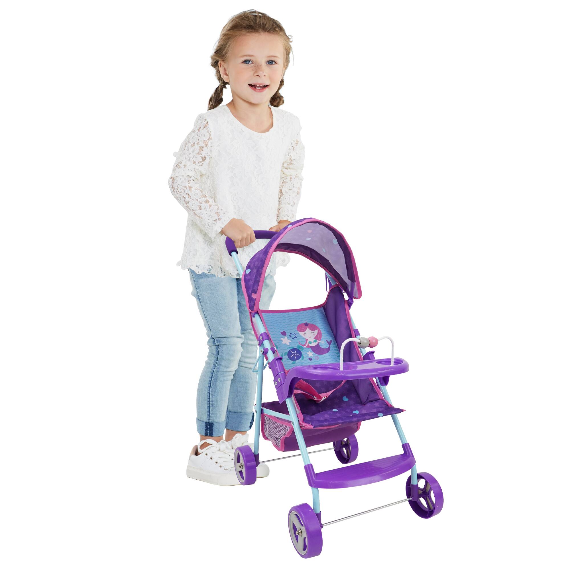 Alt View 11. 509 Crew - 509: Mermaid Doll Stroller W/ Canopy & Cup Holder.
