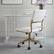Alt View 15. Martha Stewart - Ivy Ribbed Faux Leather Office Chair - White Faux Leather/Polished Brass.