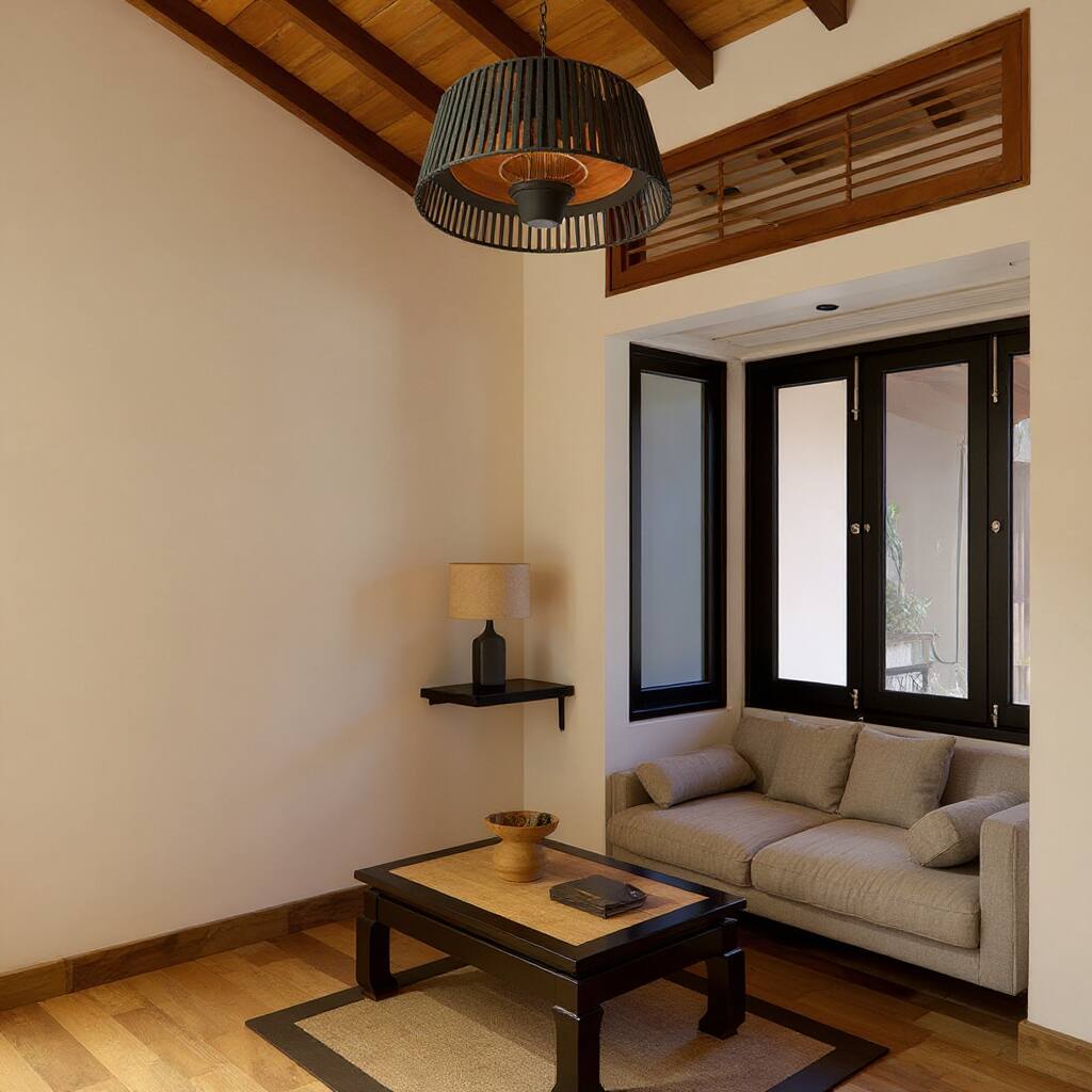 Alt View 3. ZACHVO - Hanging Heater Lamp, 1500W Waterproof Electric Patio Heater with Remote Control - Black.