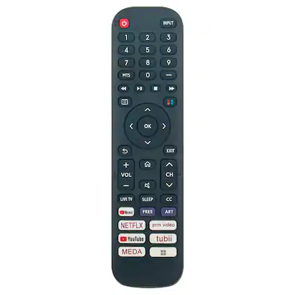 INPUT 1 2 3 4 5 6 7 8 9 0 MTS EXIT OK CH VOL + - LIVE TV SLEEP CC Music FREE ART NETFLX prm video YouTube tubii MEDIA