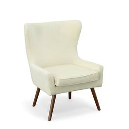 Carolina Chair & Table - Claudie Wingback Accent Chair - Beige