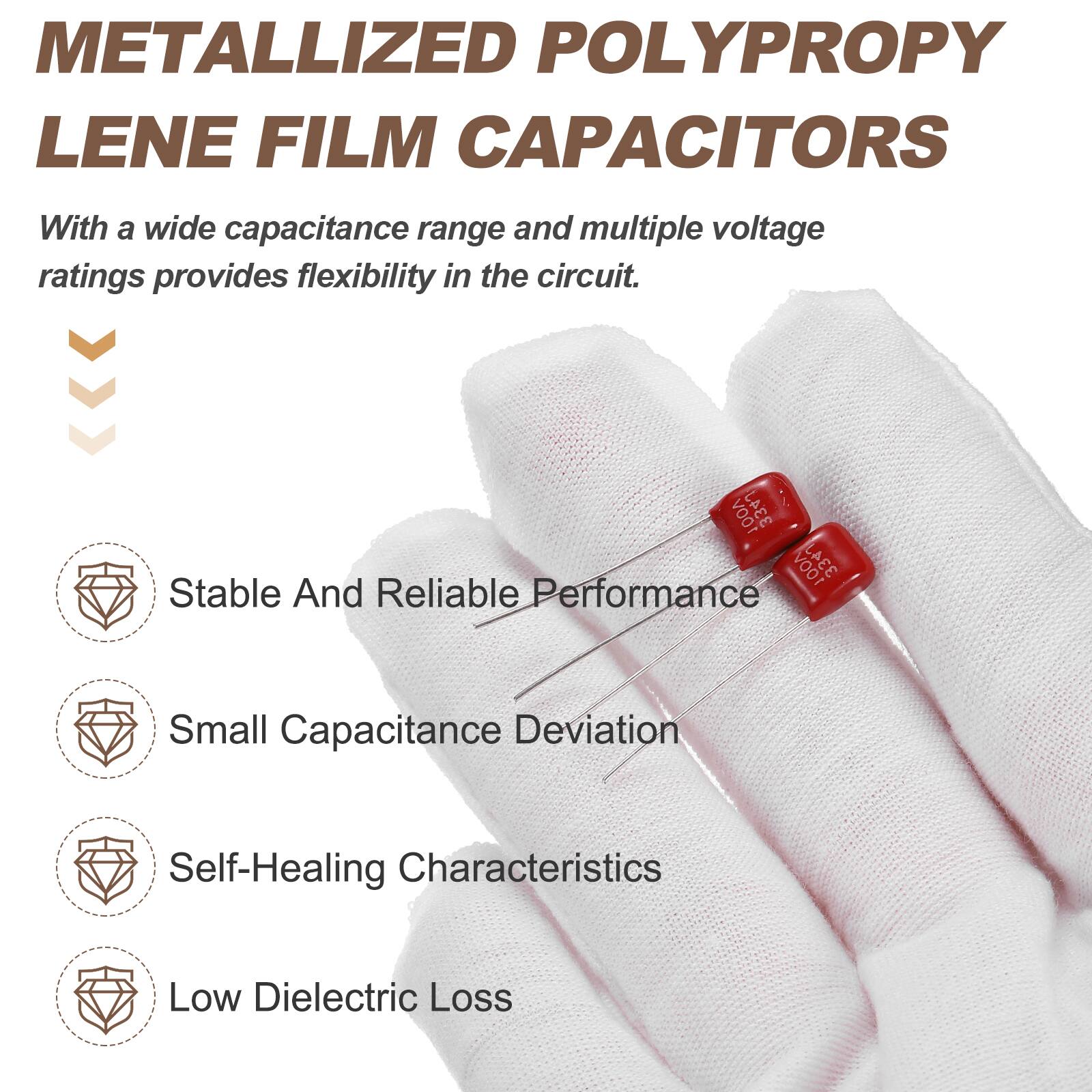 METALLIZED POLYPROPYLENE FILM CAPACITORS

With a wide capacitance range and multiple voltage ratings provides flexibility in the circuit.

- Stable And Reliable Performance
- Small Capacitance Deviation
- Self-Healing Characteristics
- Low Dielectric Loss