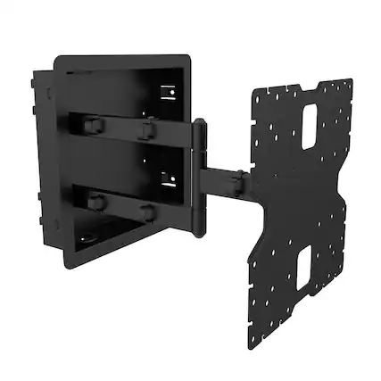 Front. Kanto - Pro Series Recessed In-wall Full Motion Articulating TV Mount for 35" - 65" TVs - Black.