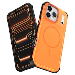 Dteck - Magnetic for iPhone 17 Pro Max Case Compatible with MagSafe, Heavy Duty Drop Protection Shockproof Durable Bumper Cover - Orange