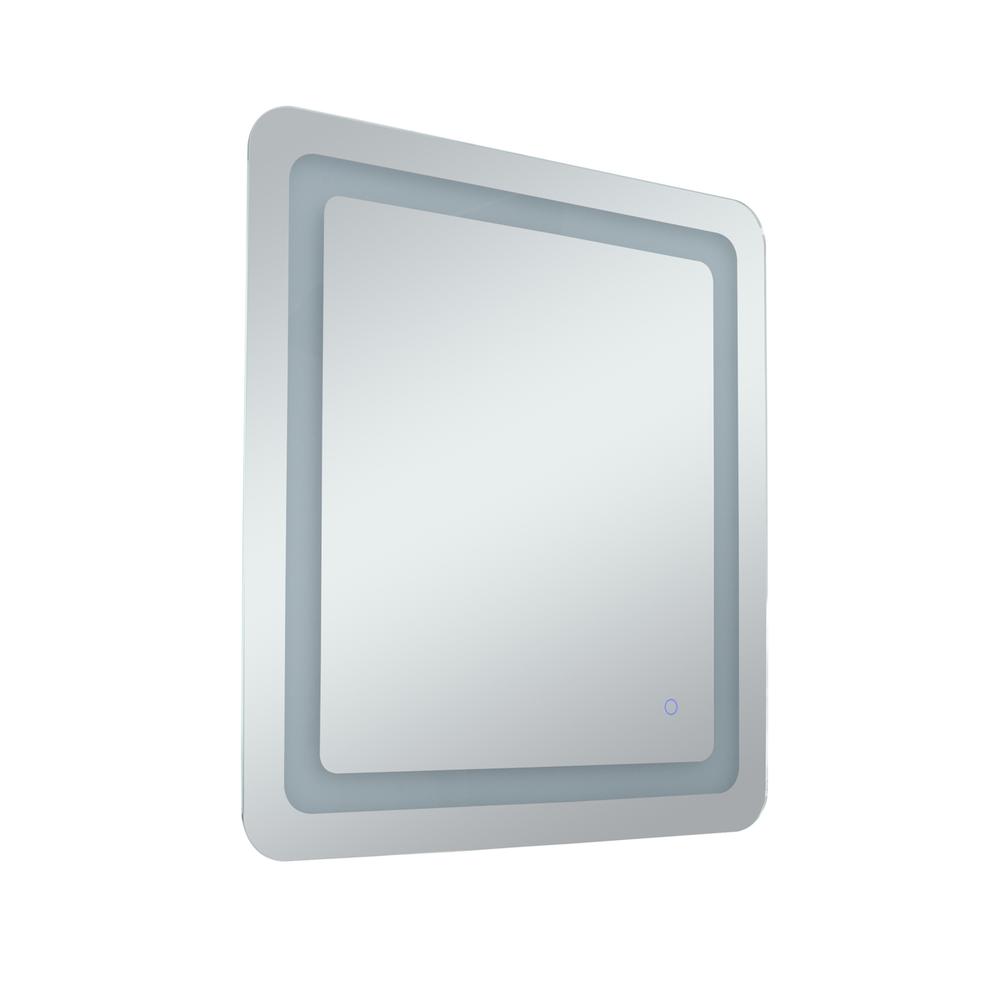 Back. Elegant Decor - Genesis 24in x 30in soft edge LED mirror - Glossy White.