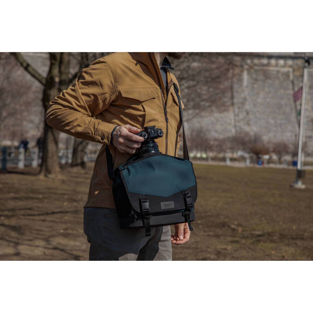 Alt View 7. Tenba - Tenba DNA 9 Slim Messenger Bag, Blue.