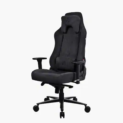 Front. Arozzi - Vernazza Premium Soft Fabric Ergonomic Office/Gaming Chair - Pure Black.