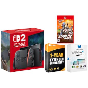 Switch 2 Console with Star Fox Game, MightySkins and 1 Year Switch 2 Console with Star Fox Game, MightySkins and 1 Year