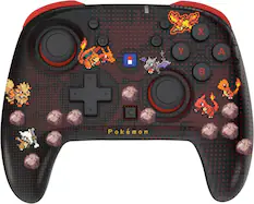 Front. Hori - Wireless HORIPAD Turbo (Pokemon Pixel Red) for Nintendo Switch 2 - Red.