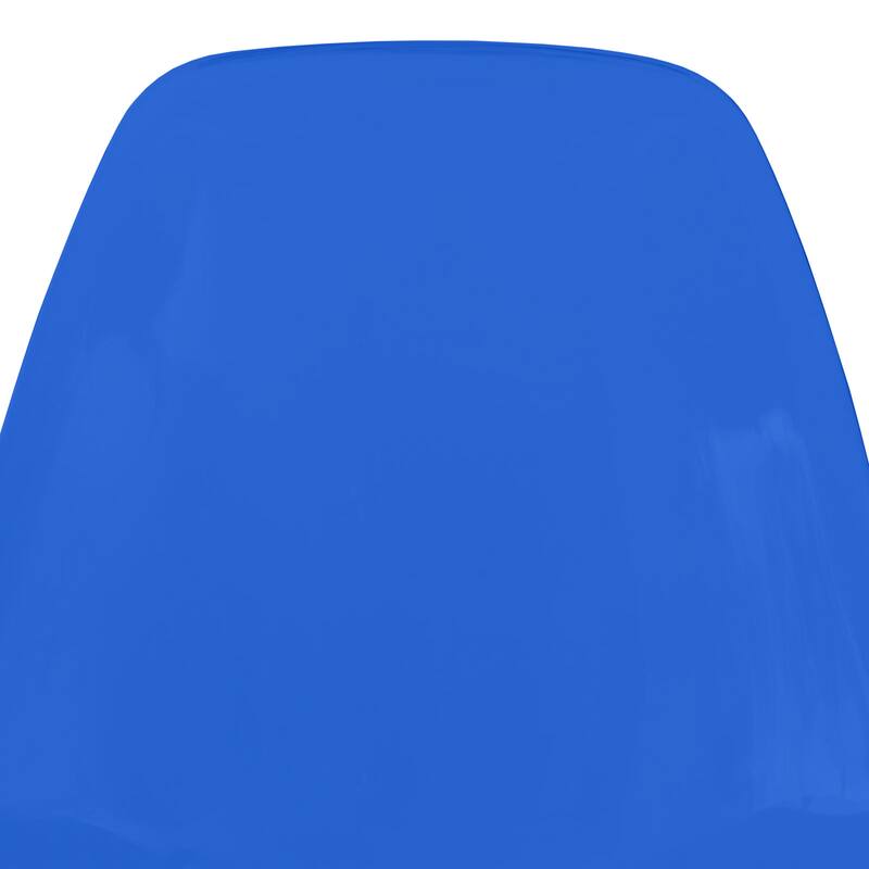 Alt View 1. LeisureMod - Cresco Modern Acrylic Dining Chair, Ergonomic Curved Seat with Chrome Eiffel Base - Transparent Blue.