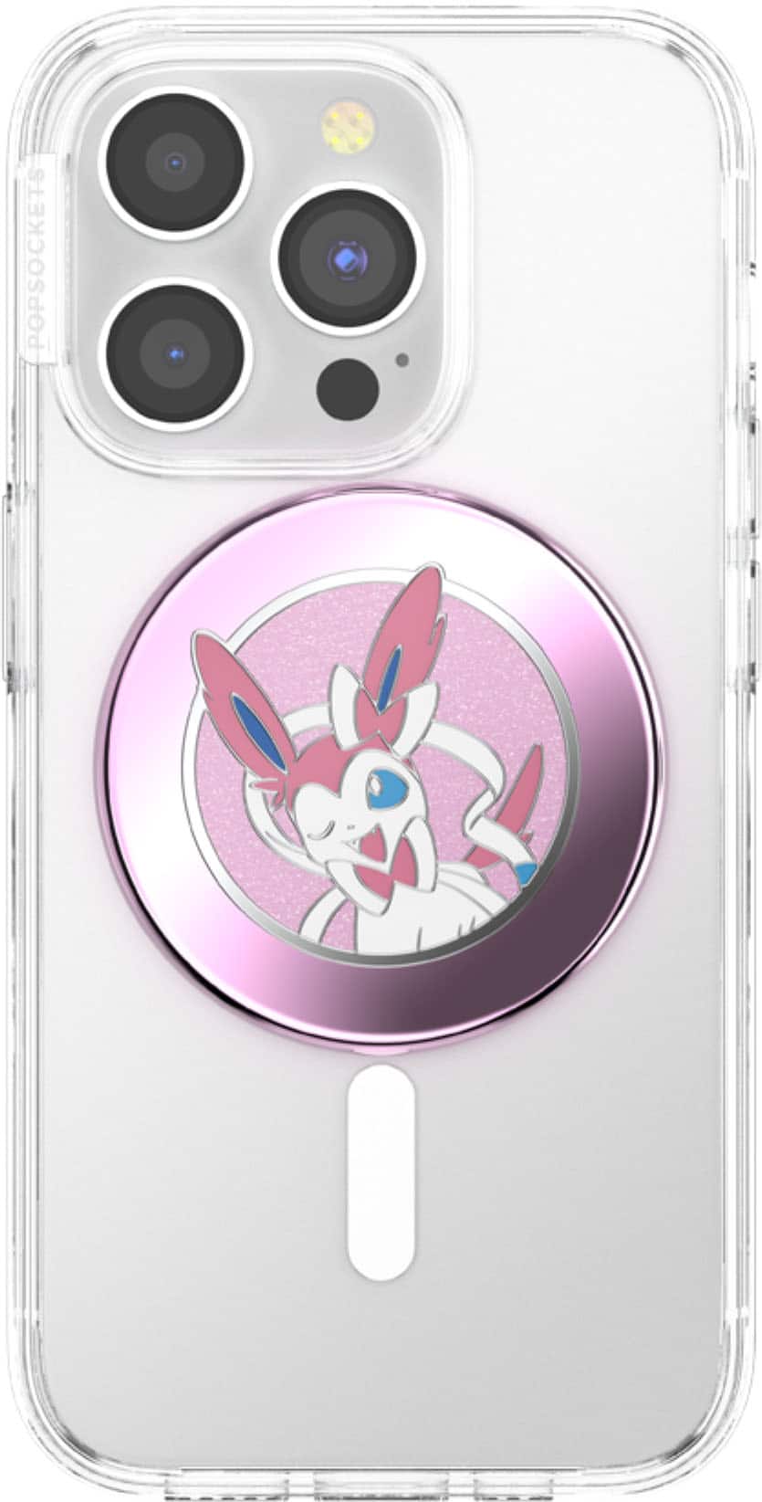 Alt View 1. PopSockets - MagSafe PopGrip Universal Magnetic Grip & Stand with Adapter Ring for Cell Phones - Pokemon Enamel Sylveon.