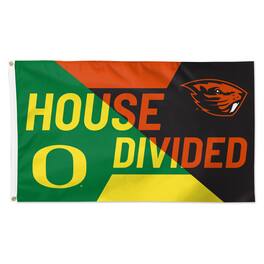 WinCraft - Oregon Ducks vs Oregon State Beavers 3' x 5' Single-Sided Deluxe House Divided Flag - Multicolor