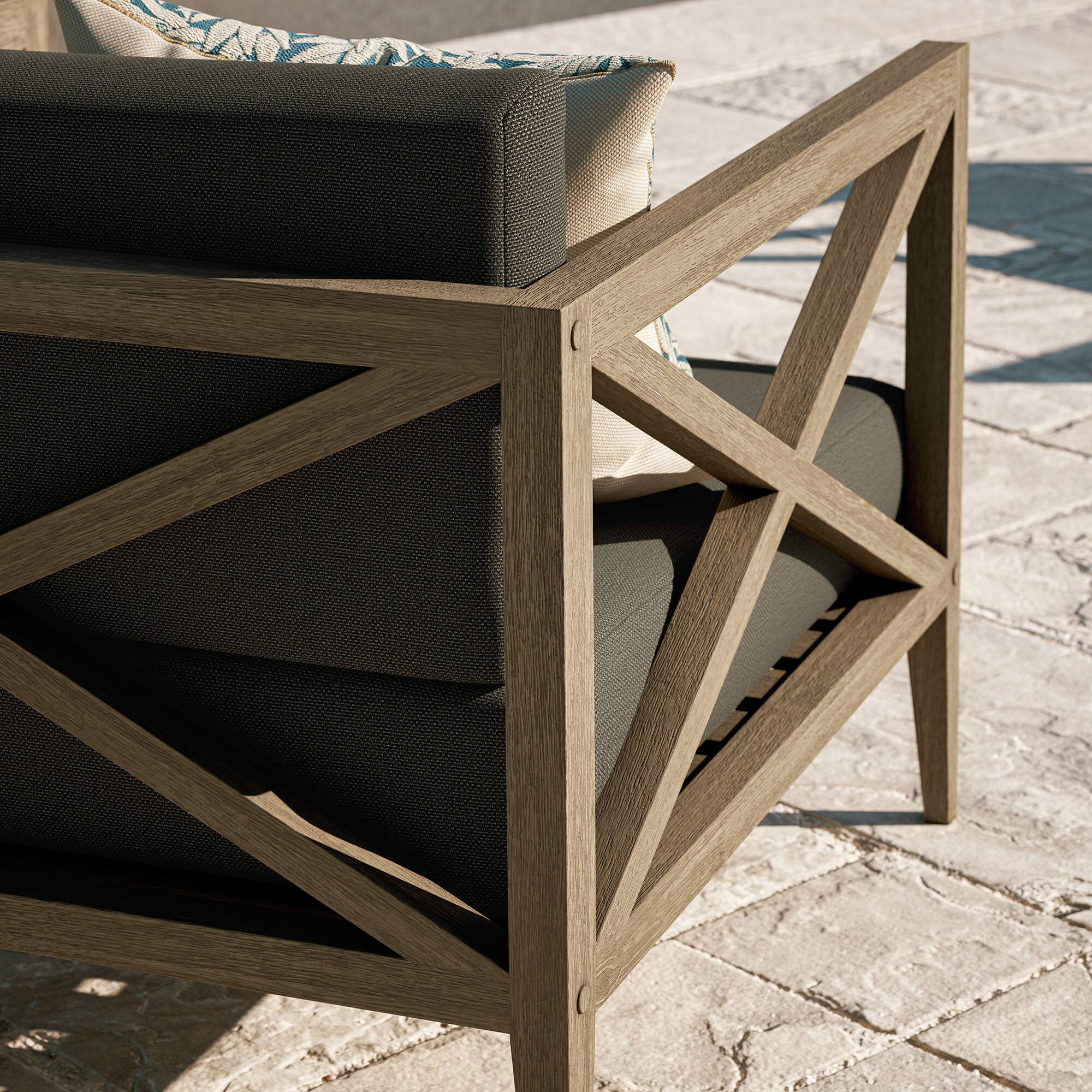 Alt View 1. Modway - Northlake Outdoor Teak Armchair by Modway - Weathered Gray Flint.