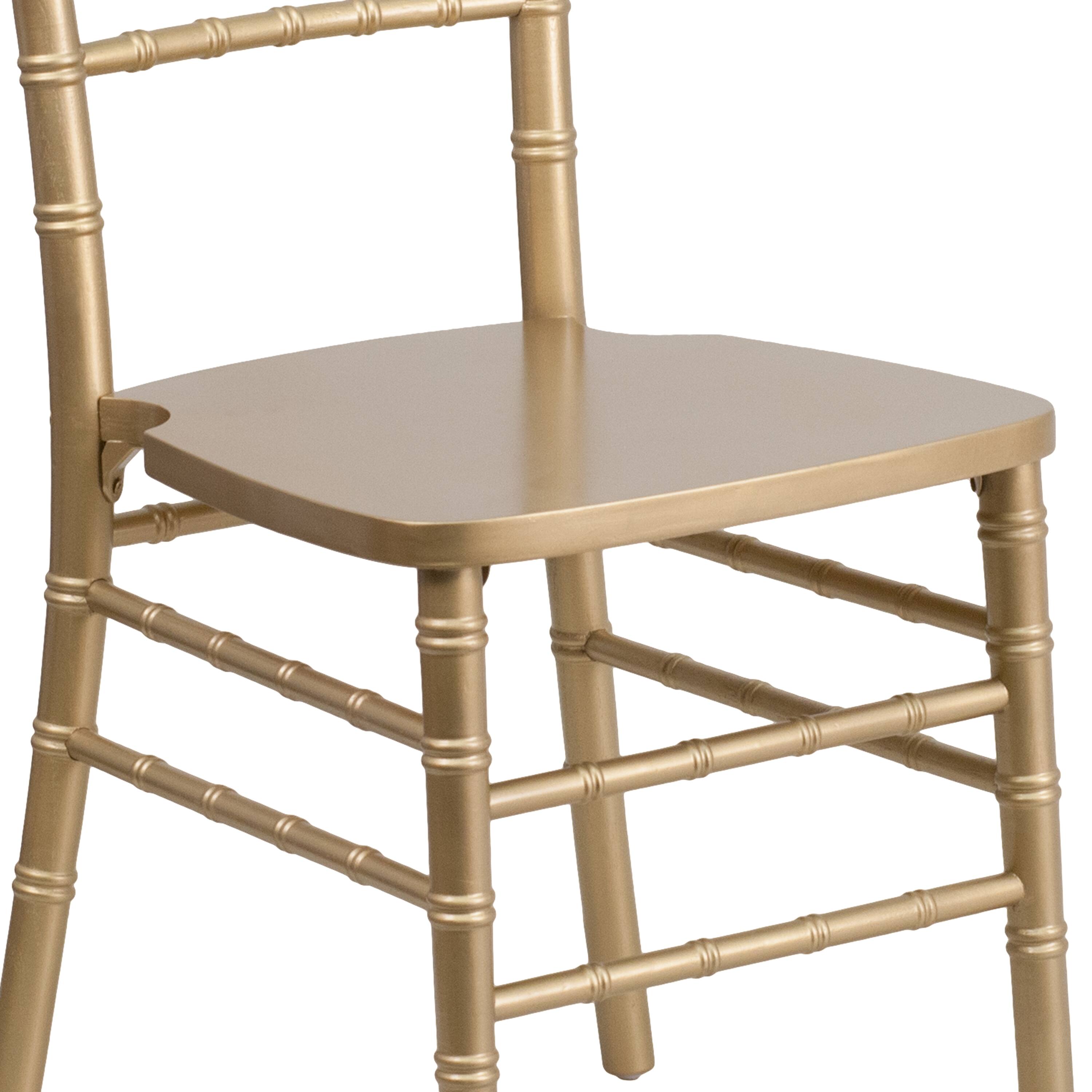 Alt View 9. Emma + Oliver - Wedding & Event Wood Chiavari Dining Chair - Gold.