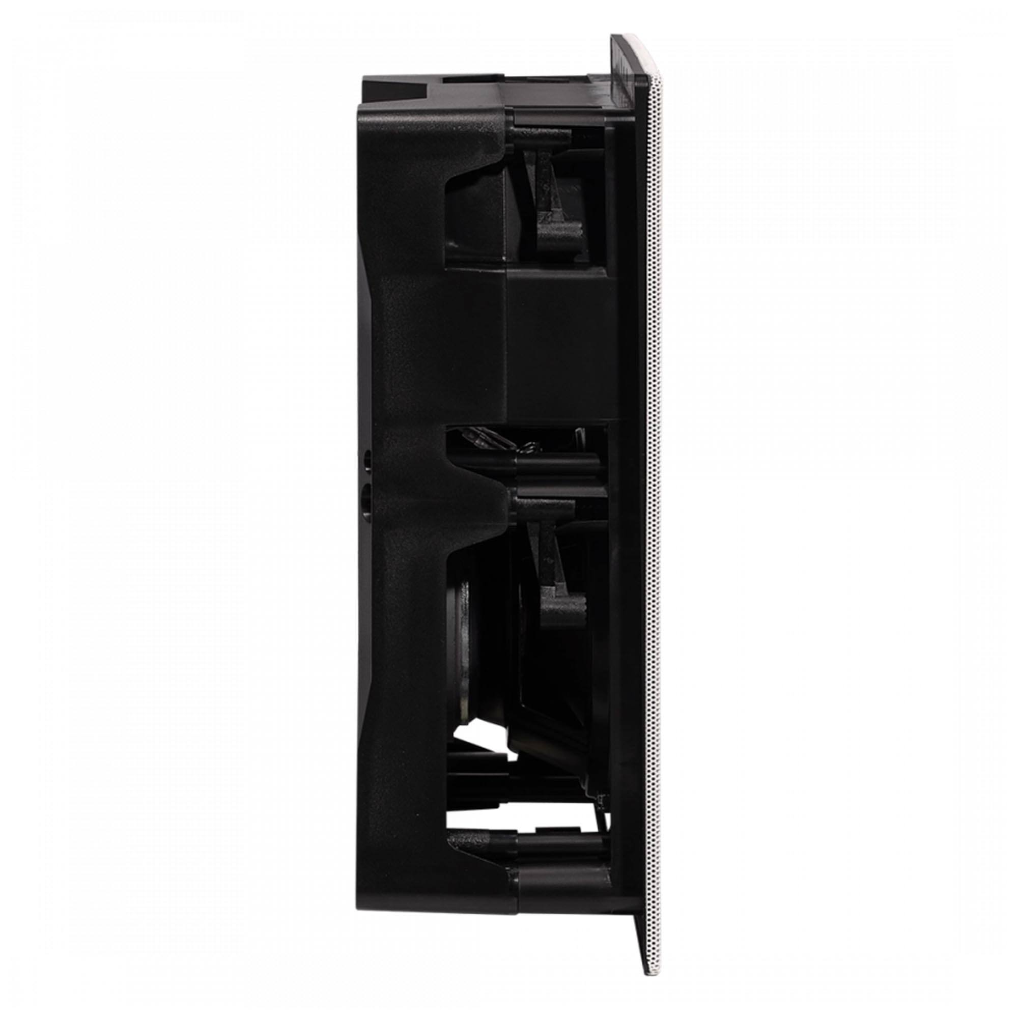 Alt View 2. ELAC - Elac IW-V61-W - Vertex 1 6.5" In-Wall Speaker - Includes White Grille, Sold Individually - Black/Gray.