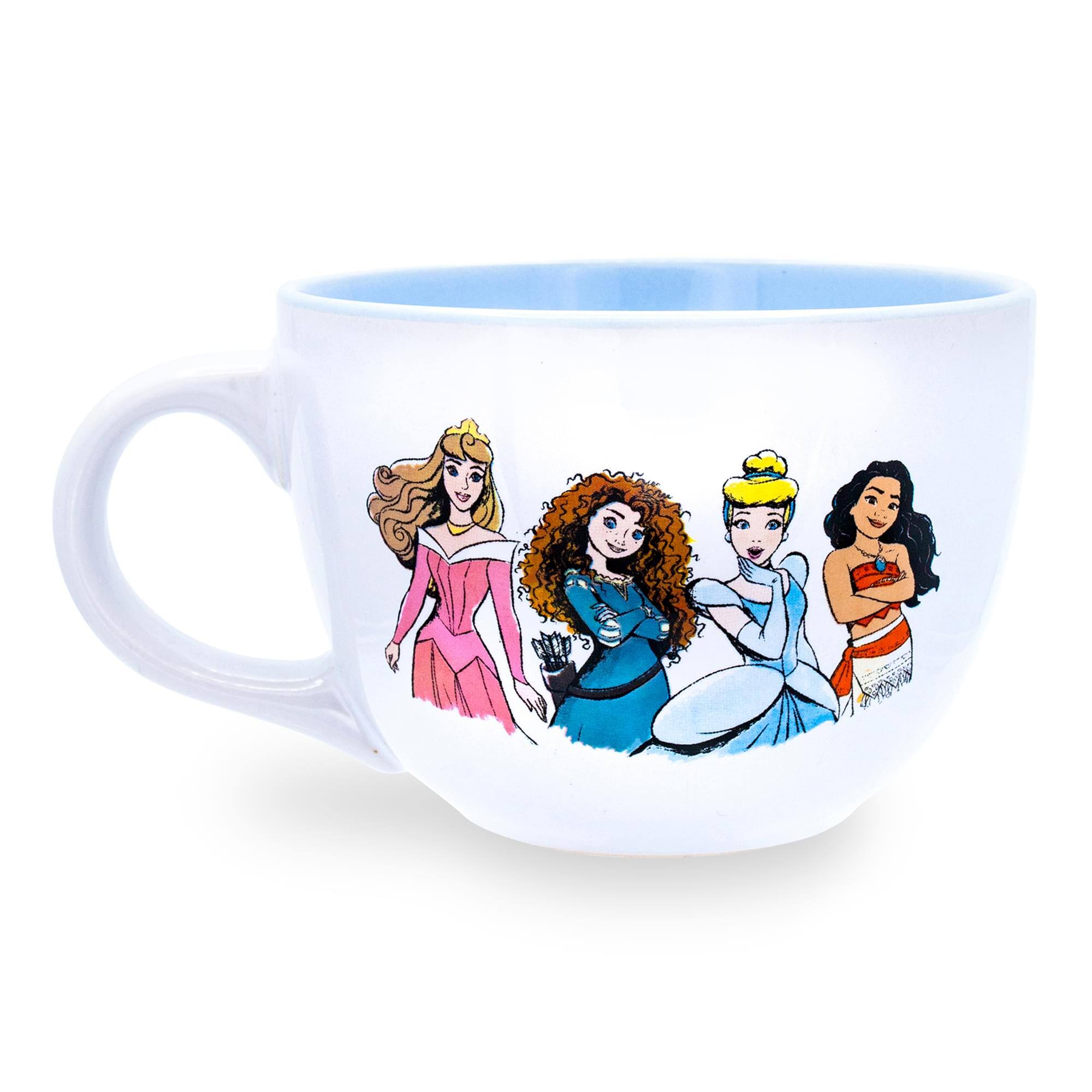 Silver Buffalo - Disney Princess "Courage To Be Kind" Ceramic Soup Mug | Holds 24 Ounces - White