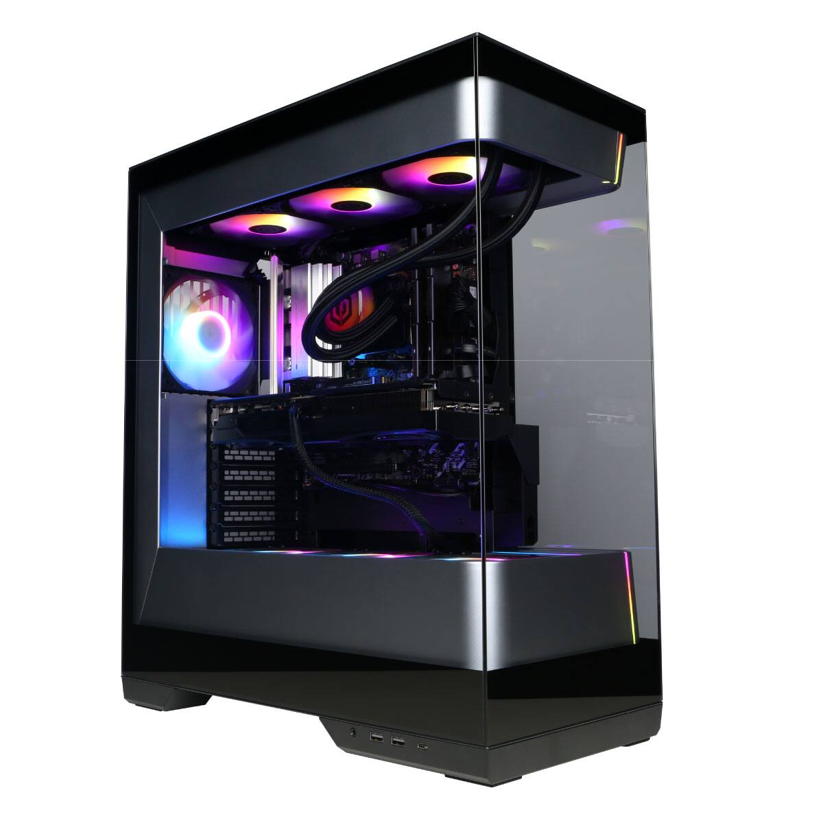 Alt View 11. CyberPowerPC - Gaming Desktop - AMD Ryzen 7 9800X3D - NVIDIA GeForce RTX 5070 12GB - 32GB DDR5 - 2TB PCIe 4.0 SSD Storage - Black.