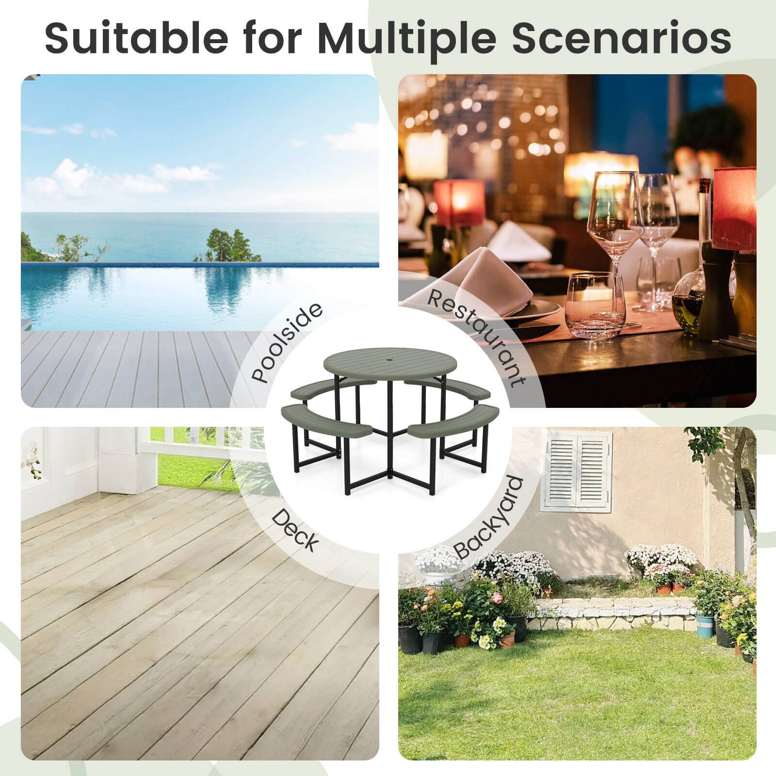 Suitable for Multiple Scenarios

- Poolsides
- Restaurant
- Deck
- Backyard