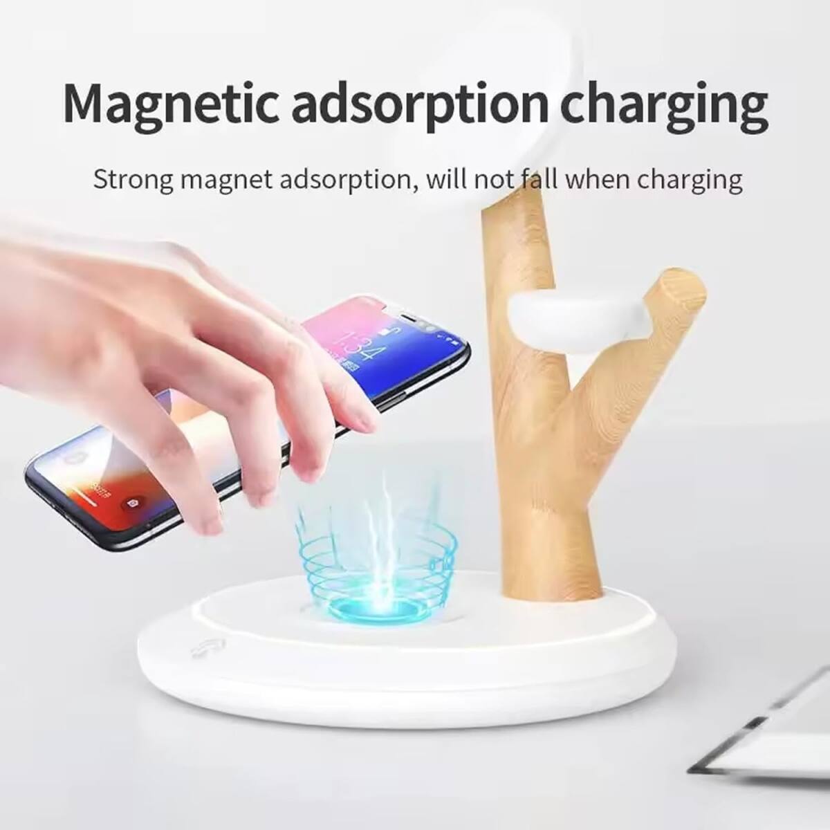 Magnetic adsorption charging  
Strong magnet adsorption, will not fall when charging