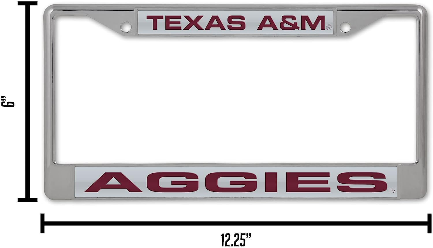 TEXAS A&M  
AGGIES  

6"  
12.25"