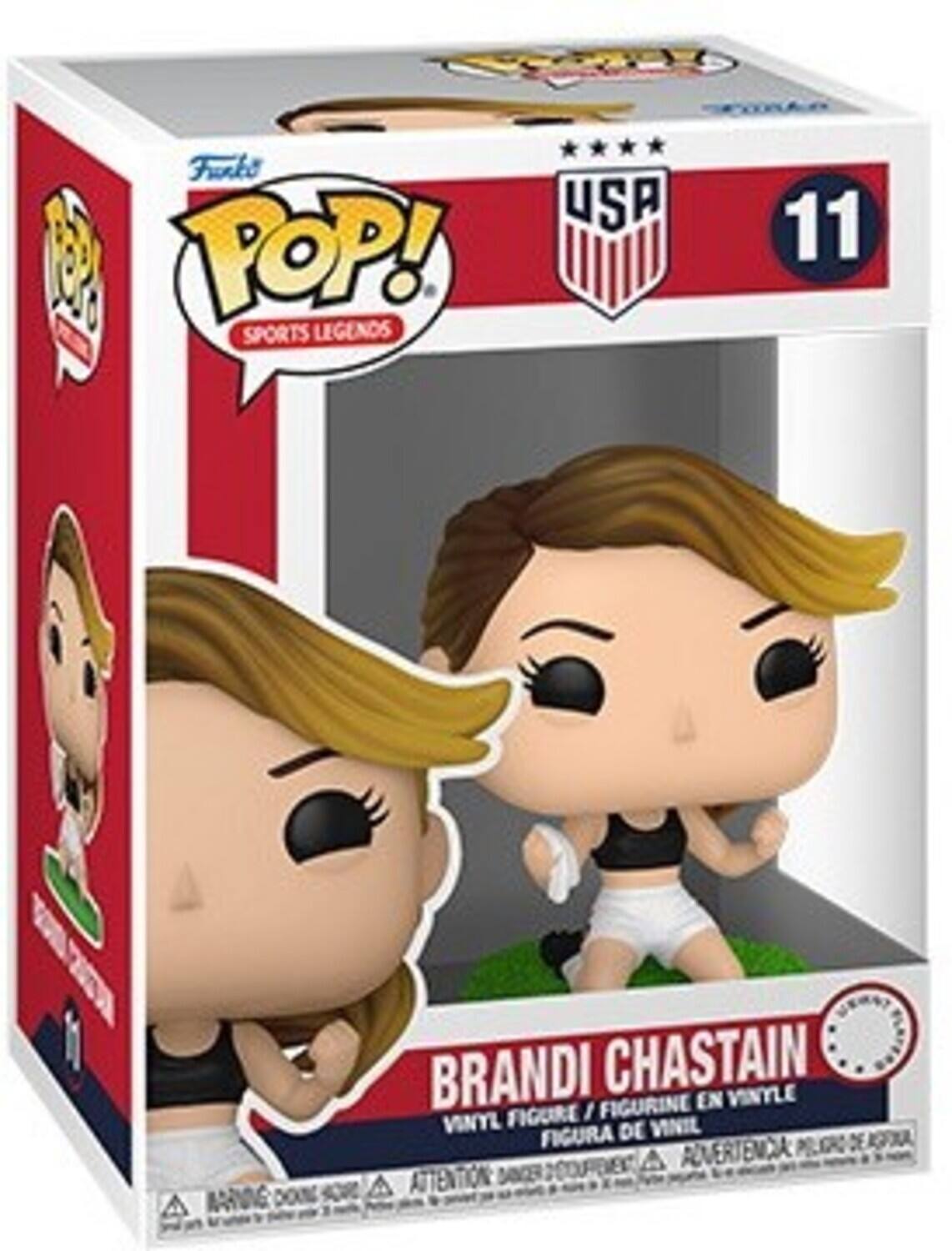 Frake POP! SPORTS LEGENDS USA 11 BRANDI CHASTAIN FIGURINE EN VINYLE FIGURE  VINYL DE VINIL FIGURA PEGRO DE AXA CDUPENES ROVERTENDA A ATTENTION