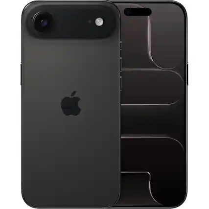 Front. Apple - iPhone Air 256GB 6.5" 5G Fully Unlocked, Space Black - Black.