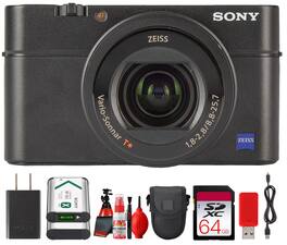 Sony - DSC-RX100 IV 20.1MP Premium Compact Camera + More - Black