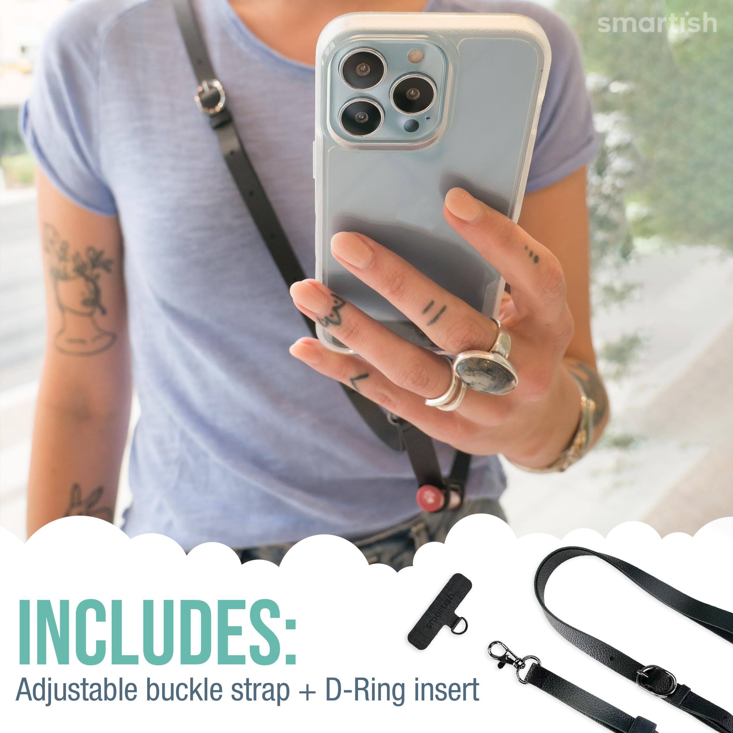 smartish INCLUDES: Adjustable buckle strap + D-Ring insert