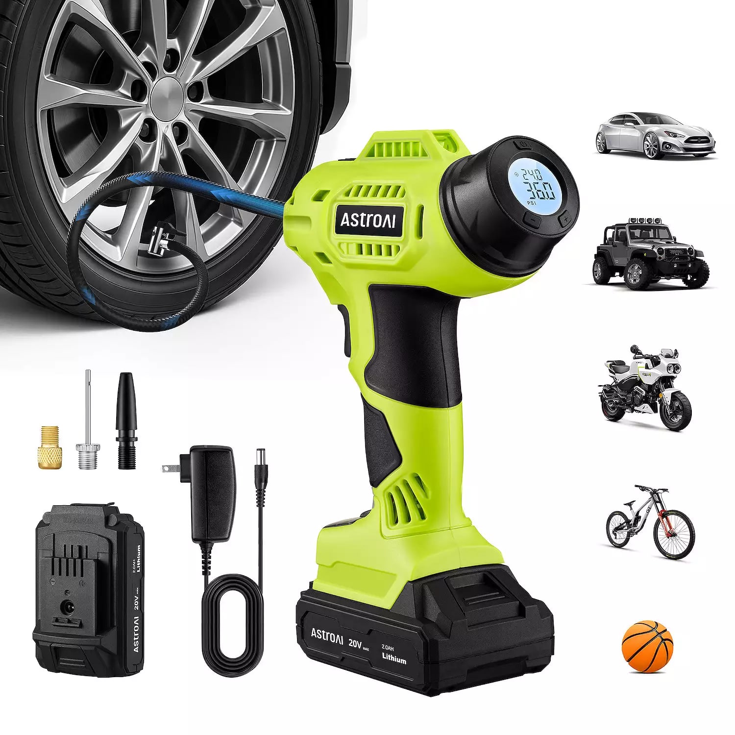 AstroAI 240  
240 PSI  
36.00  
ASTROAI 20V  
2.0Ah Lithium