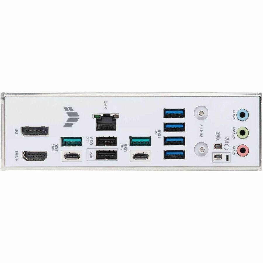 DP HDMI 10G USB 2.0 USB BIOS 2.5G 10G USB 5G USB 7 WI-FI7 CLEAR CMO5 BIOS FLIRK Z LINE iNo LINE IN MIC