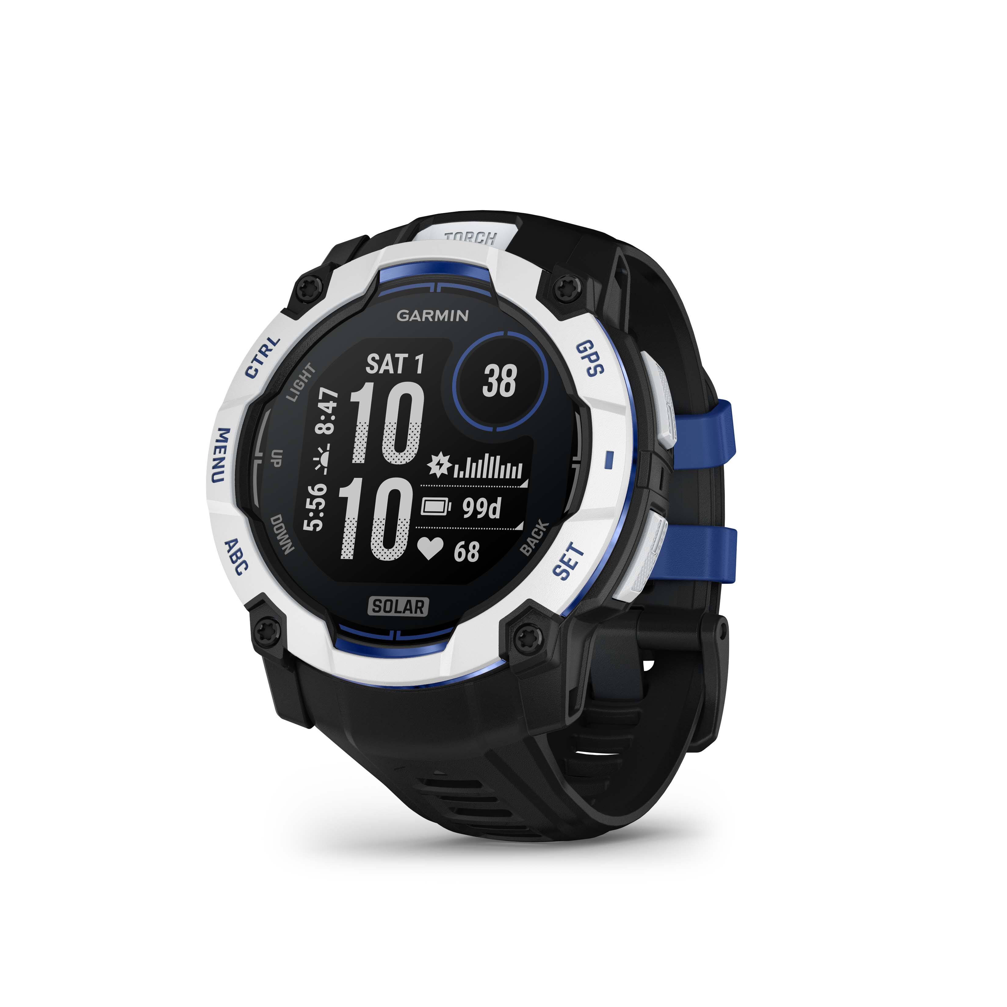 Whitestone with black/bolt blue silicone band - Fiber-reinforced polymer - Bolt blue