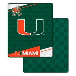 Pegasus - Miami Hurricanes 60" x 70" Diagonal Ghost Checkered Double-Sided Blanket - Multicolor