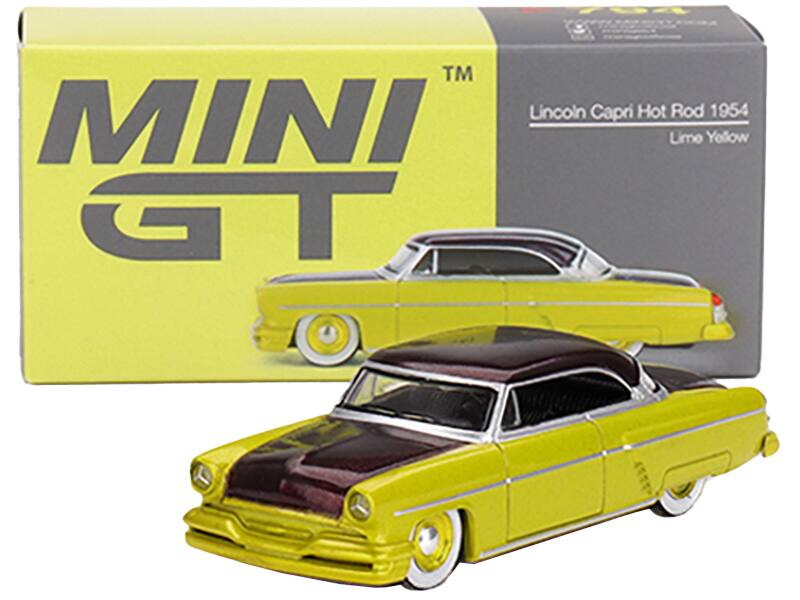 MINI GT  
Lincoln Capri Hot Rod 1954  
Lime Yellow