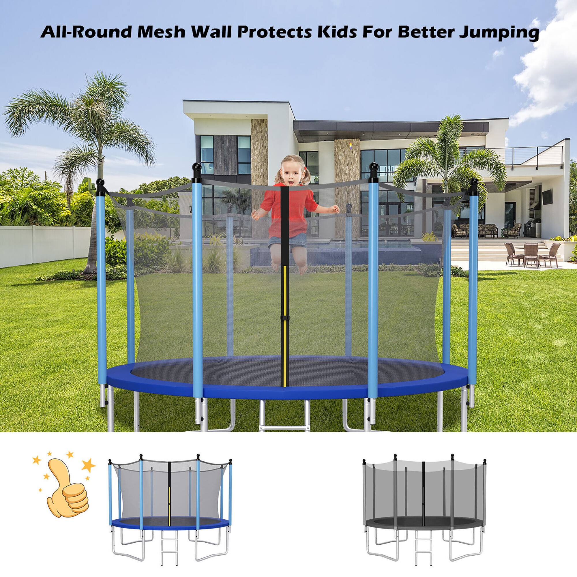 All-Round Mesh Wall Protects Kids For Better Jumping