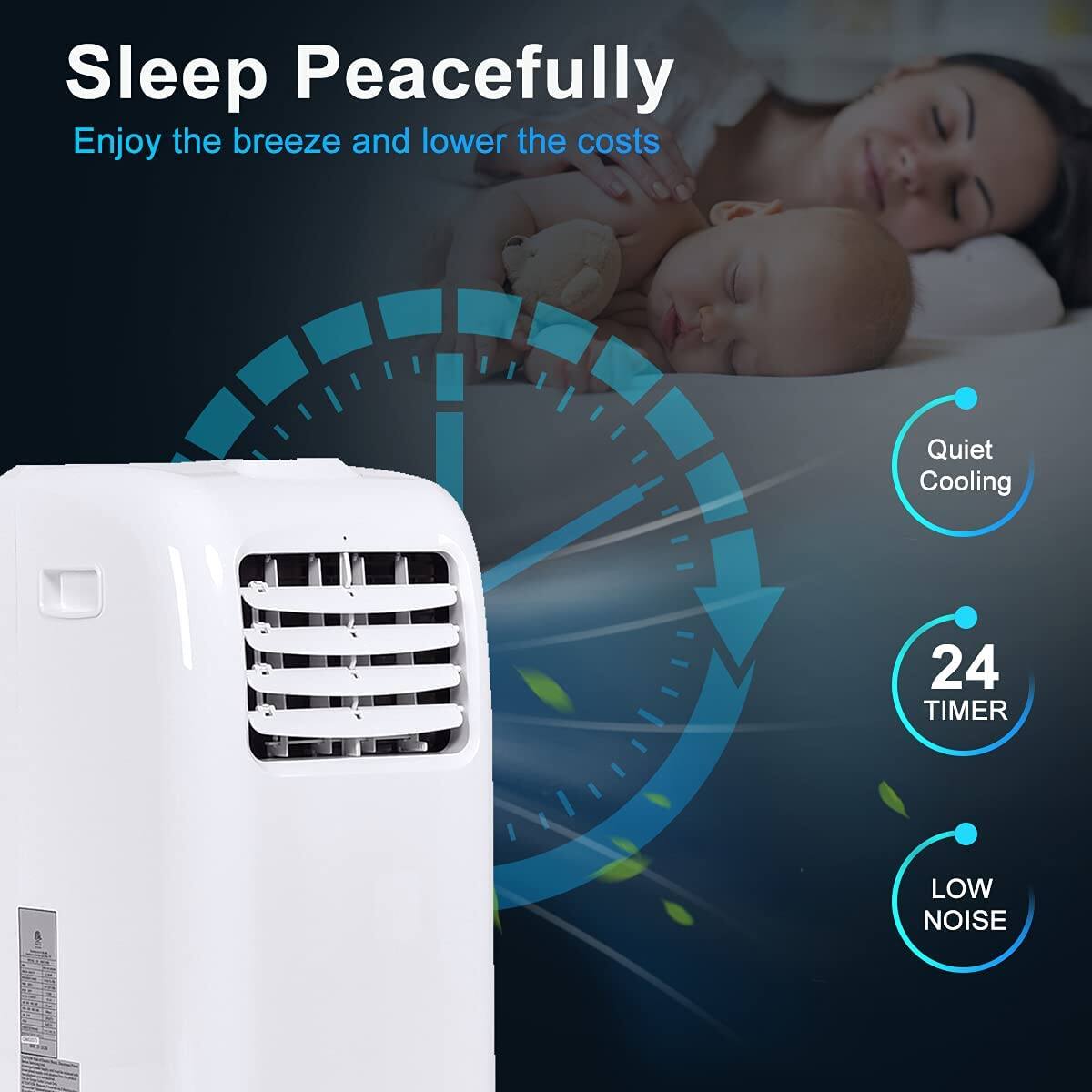 Sleep Peacefully
Enjoy the breeze and lower the costs
Quiet Cooling
24 TIMER
LOW NOISE